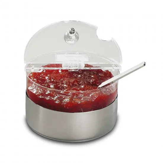 Bol Refrigerado Base Inox. Con Tapa 14 Cm.