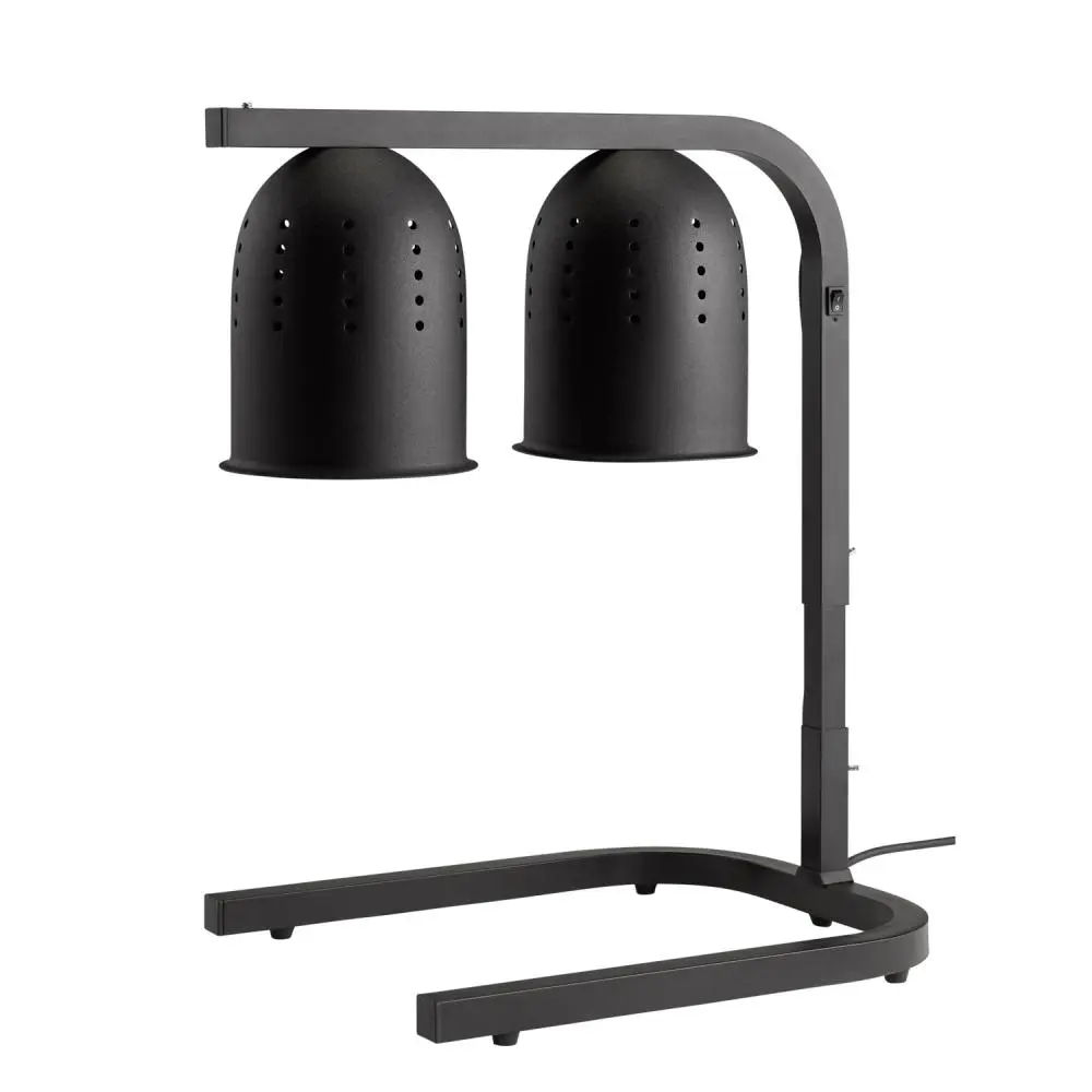 Lampara Buffet Infrarrojos Doble Negra 500 W.