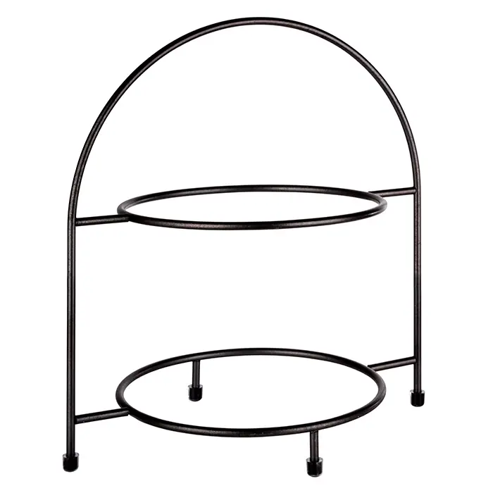 Expositor Buffet 2 Alturas Inox. Antracita 29X19,5X30 Cm.