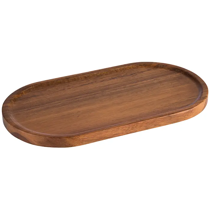 Tabla Madera Acacia Oval 28,5X15,5 Cm.