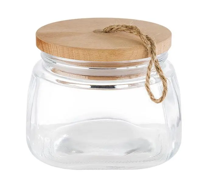 Tarro Woody Tapa Madera 14X14X11 Cm.