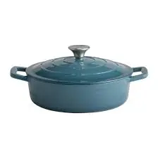 Cacerola Fundicion Con Tapa Turquesa 2,5 L.