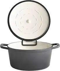 Olla Fundicion Con Tapa Antracita 25X11,5 Cm.