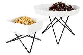 Pedestal Buffet Prisma Metal Negro 26X10,5 Cm.