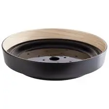 Fuente Frida Melamina Con Escurridor Negro 25,5X6 Cm.