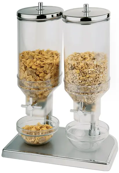 Dispensador Cereales Buffet Molino Doble 2X4.5 L.