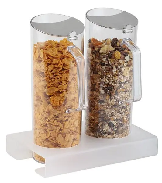 Dispensador Cereales Buffet Doble Jarra Bajo