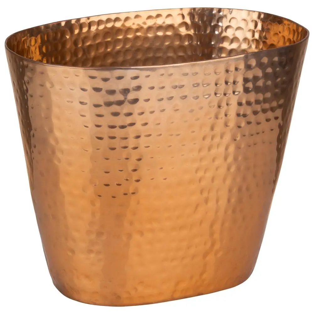 Champanera Oval Amartillada Cobre 20,5X14X17 Cm.