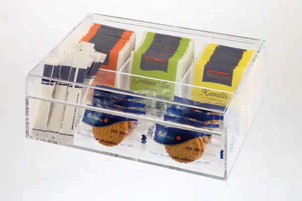 Caja Infusiones Acrilica 4 Compartimentos