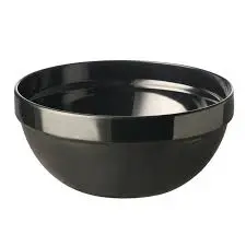Ensaladera Apilable Melamina Friendly Negra 20 Cm.