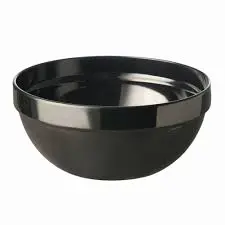 Ensaladera Apilable Melamina Friendly Negra 23 Cm.