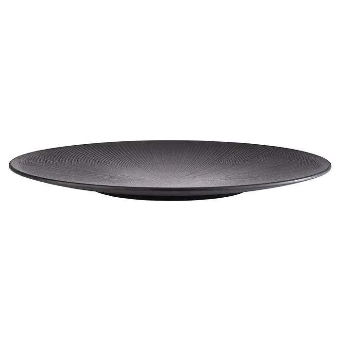 Plato Nero Melamina Negro 42 Cm.