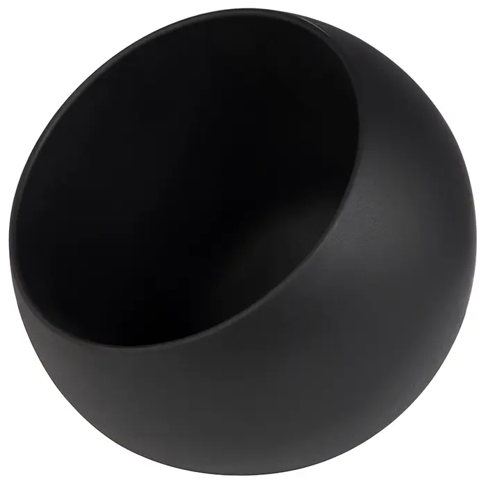 Bol Moon Melamina Negro Con Tapa 19X17,5 Cm.