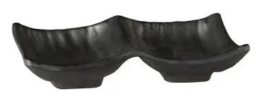 Bol Degustacion Zen Doble Melamina Negro 14X9X2,5 Cm.