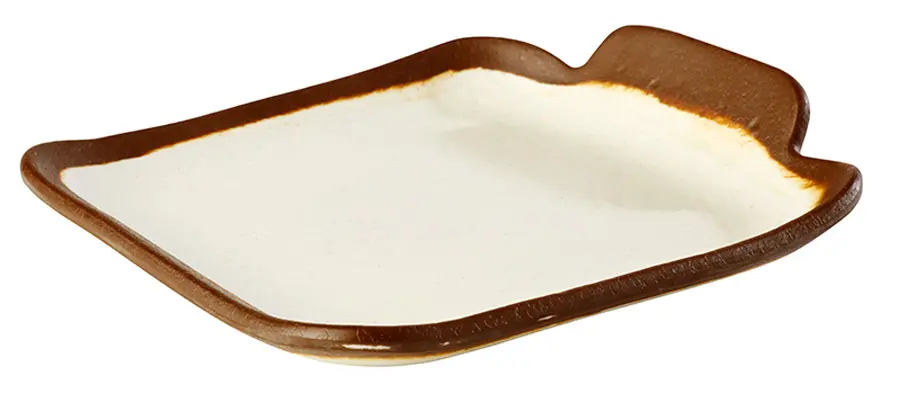 Fuente Crocker Melamina Beige 14X13 Cm.