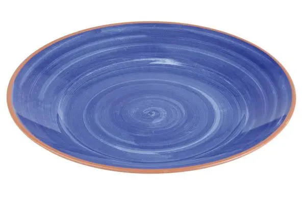 Plato Buffet La Vida Melamina Azul 32X3,5 Cm.