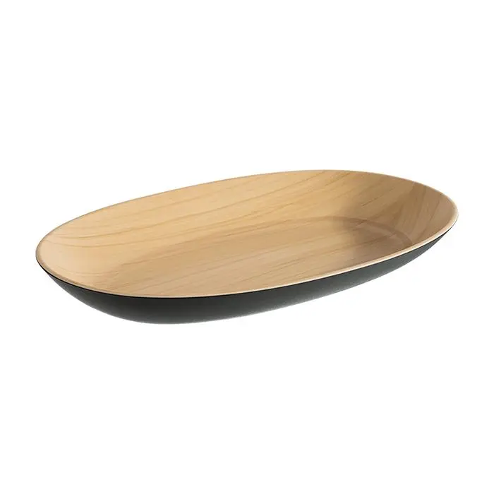 Fuente Frida Melamina Blanca Oval 33,5X21X4 Cm.