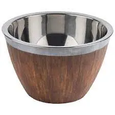 Barril Madera / Acero 26X16 Cm.