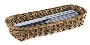 Dispensador Cubiertos Rattan 27X10X4,5 Cm.