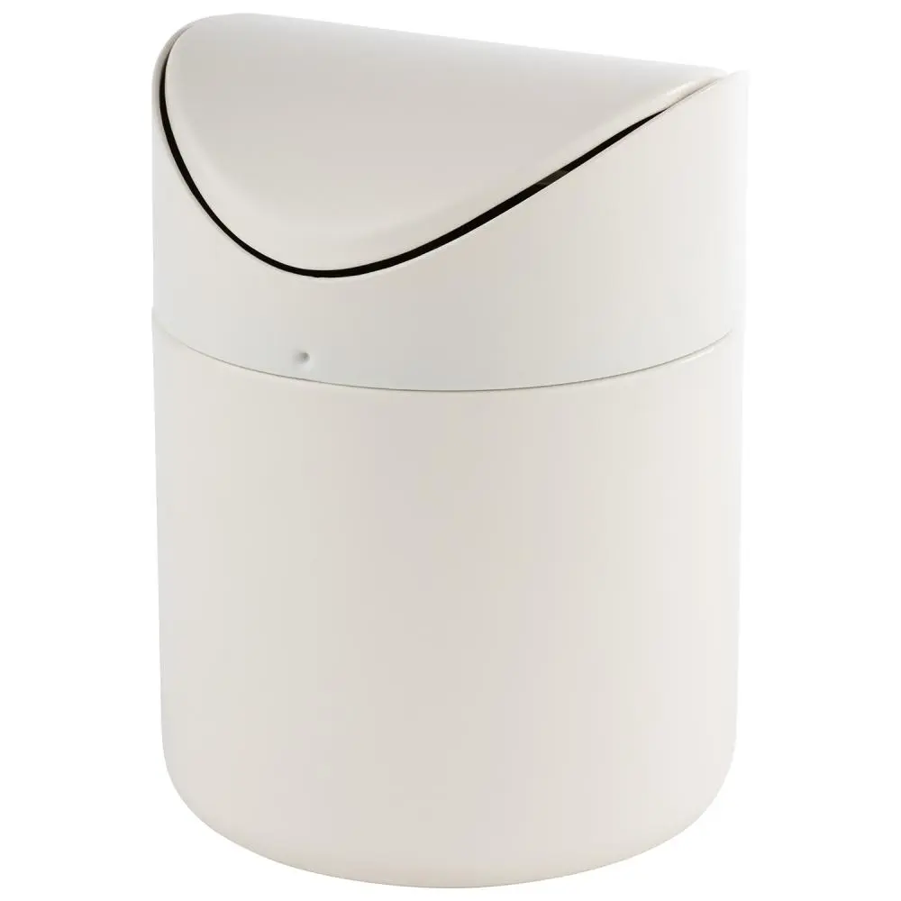 Zz26 Papelera Mesa Tapa Basculante Blanca
