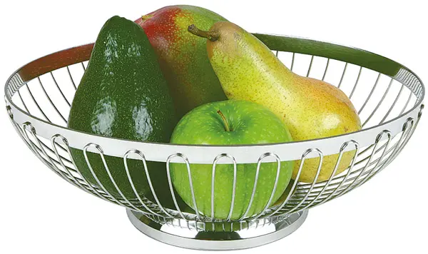 Cesta Oval Inox. 24,5X18 Cm.