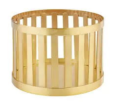 Pedestal / Cesta Buffet Dorado 15X10.5 Cm.