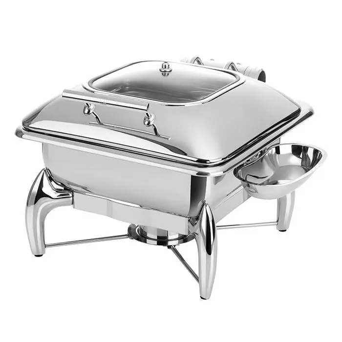 Chafing Dish Globe Tapa Cristal Gn. 2/3