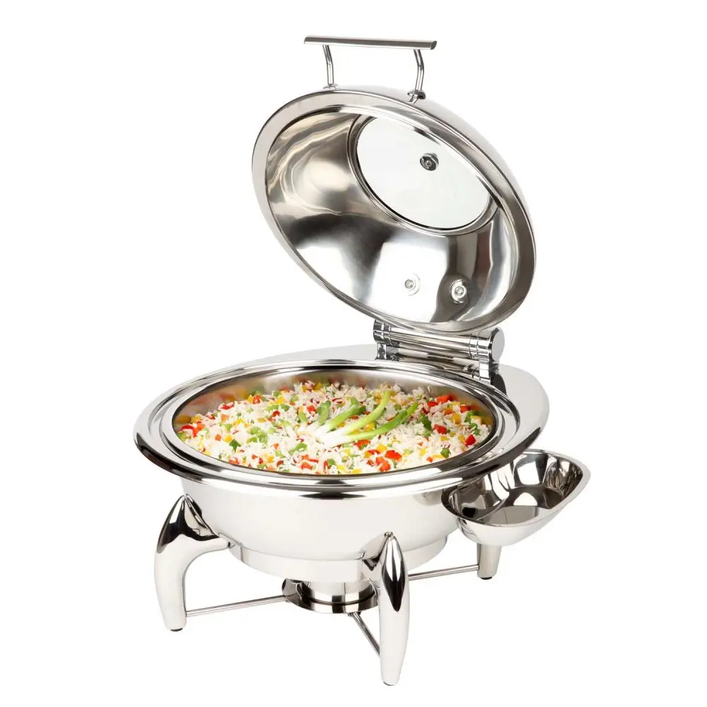 Chafing Dish Redondo Globe Tapa Crstal 38.5X34 Cm.