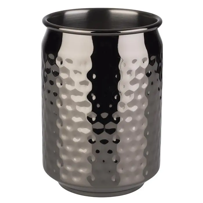 Vaso Barril Amartillado Negro 7,5X10,5 Cm.