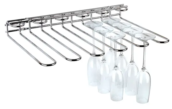 Soporte Colgador Copas Mural Inox. 45X32 Cm.