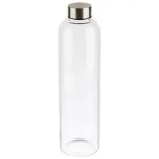 Botella Cristal Tapa Inox. 1L.