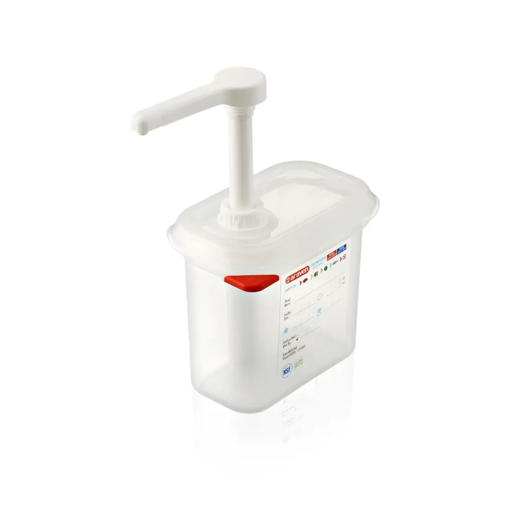 Dispensador Salsas Pp. C/Bomba Gn. 1/9 1,5 L.