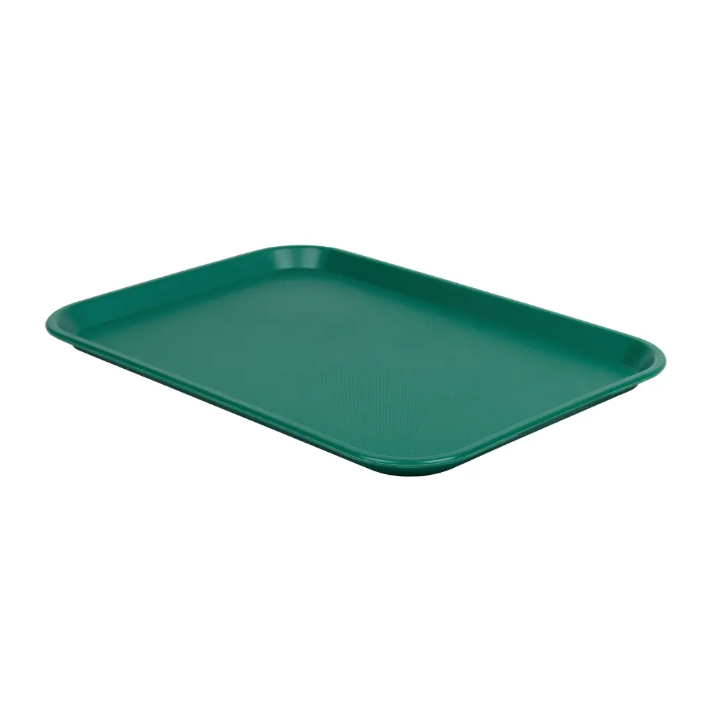 Bandeja Fast Food Verde 530X370X25 Mm.                           