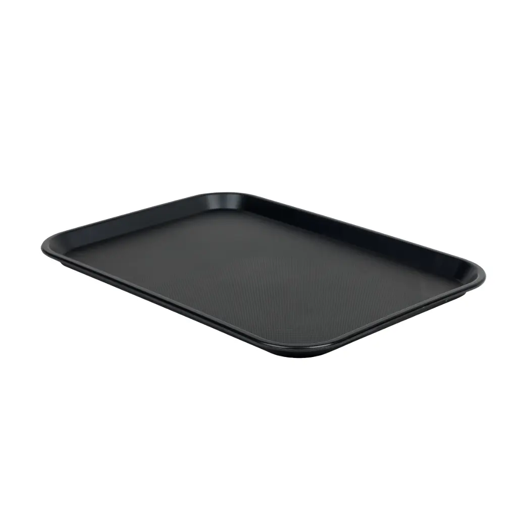 Bandeja Fast Food Negra 530X370X25 Mm.                           