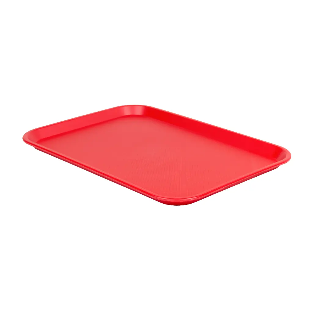 Bandeja Fast Food Roja 530X370X25 Mm.                            