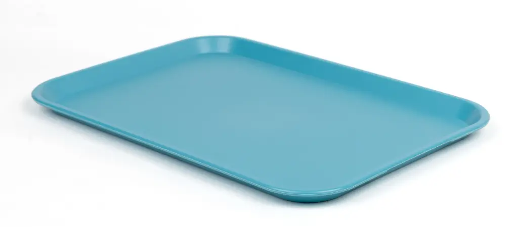 Bandeja Fast Food Azul Celeste 530X370X25 Mm.                    