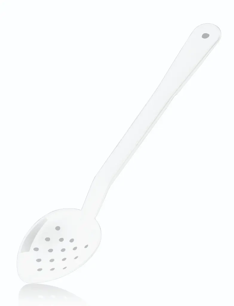 Cuchara Buffet Pc. Blanca Perforada 33 Cm.