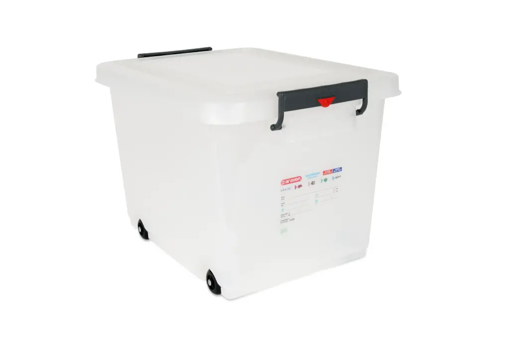 Cubeta Rolling Bacs C/Tapa Y Ruedas 60 L. 530X396X378,5 Mm.