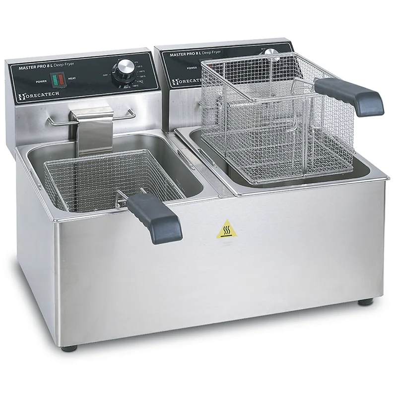 Freidora De 4 + 4 Litros 2500W + 2500W Con Termostato Ego