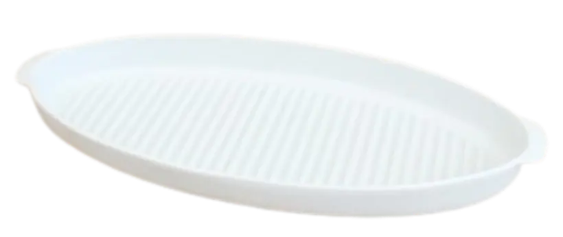 FUENTE OVAL GRILL BLANCA 47 CM.