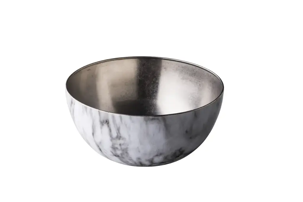 Zz26 Ensaladera Vintage Inox. Marmol 25 Cm.