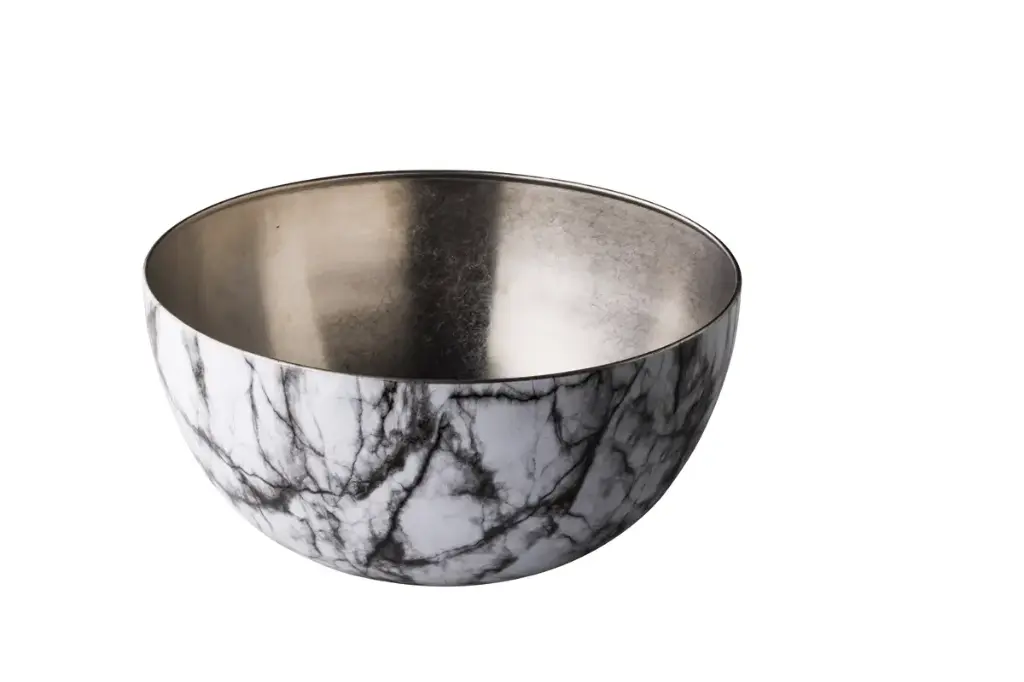 Zz26 Ensaladera Vintage Inox. Marmol 30 Cm.