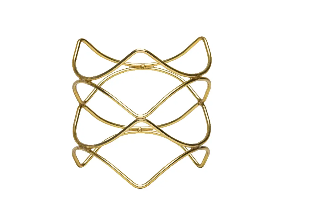 Pedestal Buffet Gold 21X21X20 Cm.
