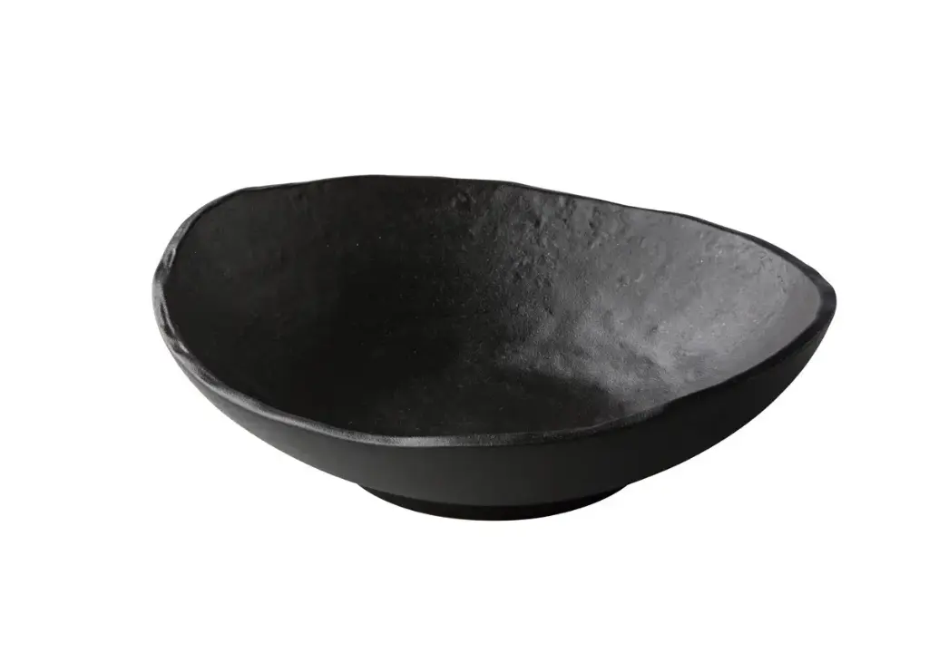 Plato Hondo Oyster Negro 25 Cm.