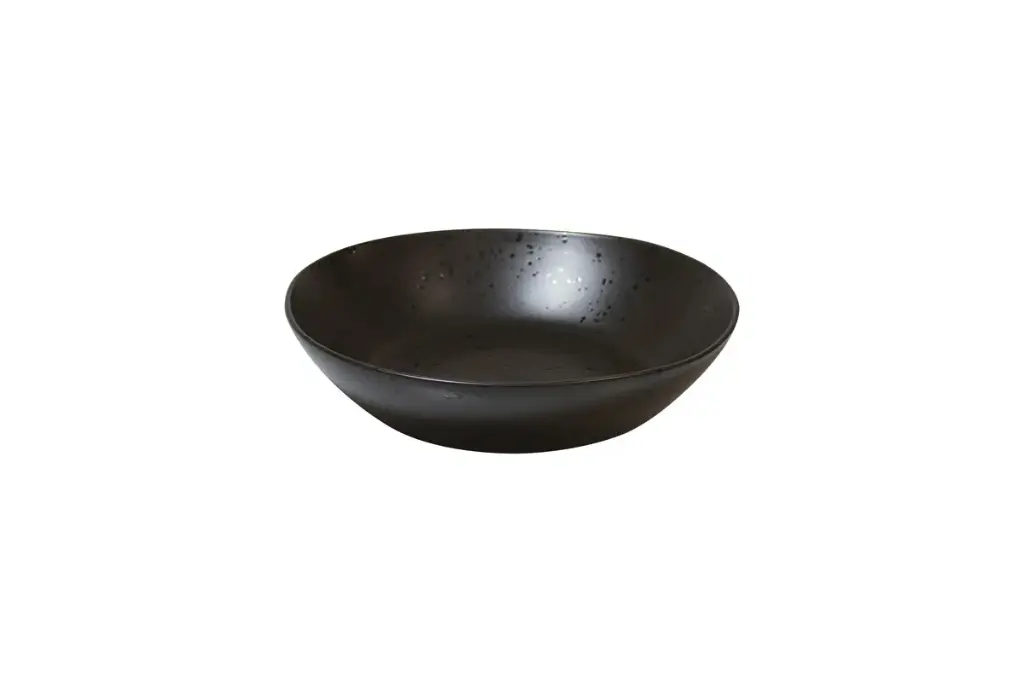 Plato Hondo Q Authentic Speckle Negro 22 Cm.