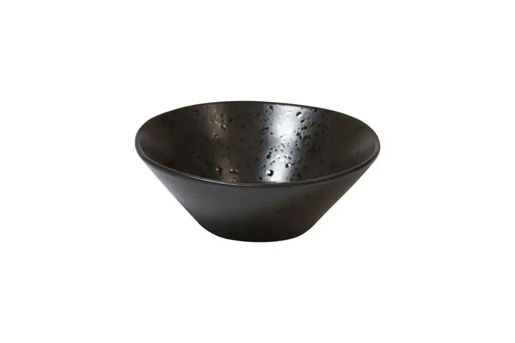 Ensaladera Q Authentic Speckle Negra 16,5 Cm.