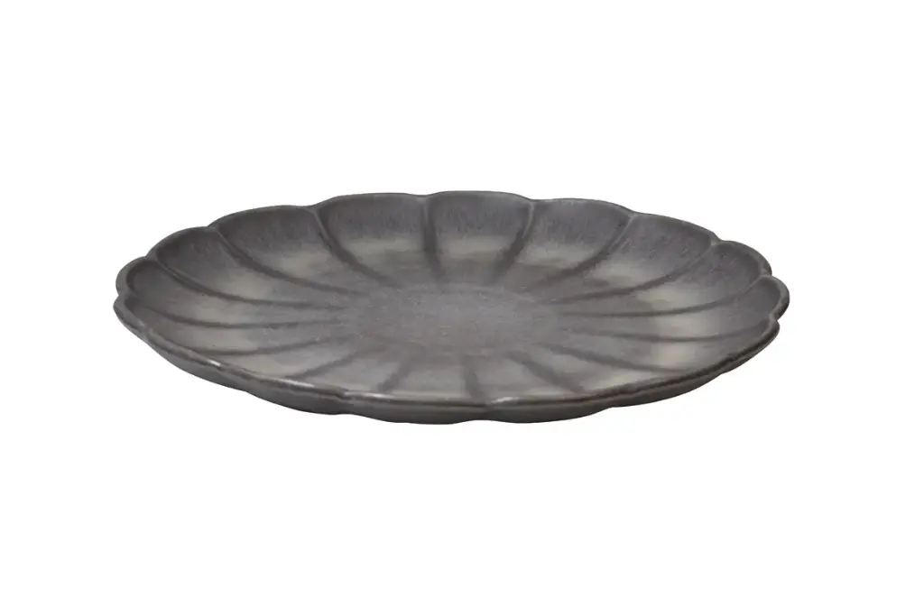 Plato Flower Gris 28 Cm.