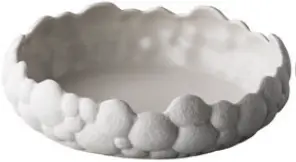 Zz26 Ensaladera Bubble Curved Blanca 20X5,5 Cm.