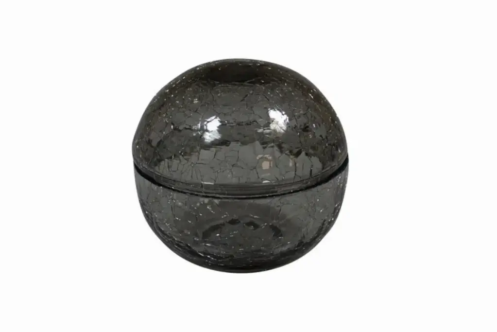 Bol Degustacion Craquelado Con Tapa Gris 12 Cm.