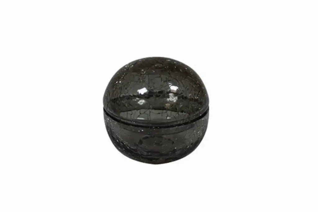Bol Degustacion Craquelado Con Tapa Gris 7 Cm.